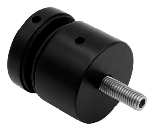 Fixation ponctuelle rotule pour verre Ø 50mm filetage M10 système plat noir