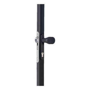 Locinox – poignée aluminium pour portillon, fonction fixe/pivotante, noire