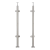 Poteau d'angle pour balustrade en verre ø 42,4x1060/1102,4mm 4 fixations brossé 000-559 (1)