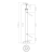 Poteau d'angle pour balustrade en verre ø 42,4x1060/1102,4mm 4 fixations brossé 000-559 (5)