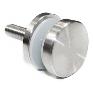 Support ponctuel verre 4-16,76mm ø 30/4/M8 AISI304 système plat satiné