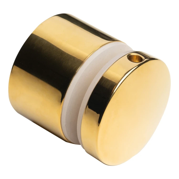 Support ponctuel pour verre 10,38-17,52mm Ø 50/30/m10x40 AISI304 système plat doré 000-565 (1)