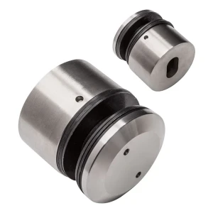 Fixation ponctuelle verre 8-16,76mm fi 48/26/M10x38 AISI304 à clé système plat satiné