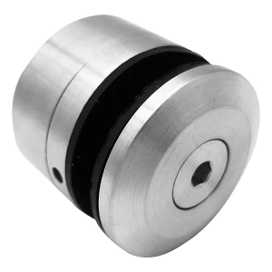 Support ponctuel verre 8-16,76mm ø 48/26/M10x38 à clé Allen AISI304 satiné système plat