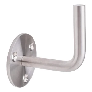 Fixation de main courante à souder fi 70/14mm fixée au mur AISI304 satiné