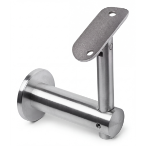 Fixation de main courante au mur fi 50mm articulée AISI304 système 42,4 satin