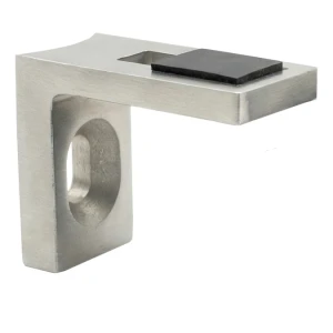 Support pour verre 40x35x20 mm AISI304 système 42,4 satiné