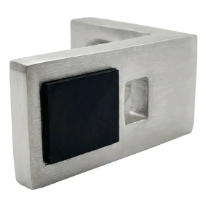 Support pour verre 40x35x20 mm AISI304 système plat satiné