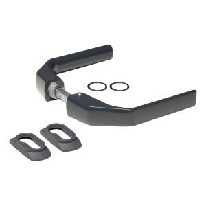 PSG – poignée en acier pour porte 125×80 mm anthracite, kit complet avec caches