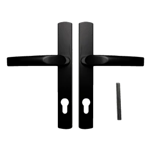 PSG – poignée en aluminium noire avec plaque 234×32 mm, entraxe 72 mm