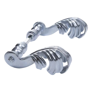 Postal – poignée forgée pour portails et portillons H135×L90 mm ensemble galvanisé