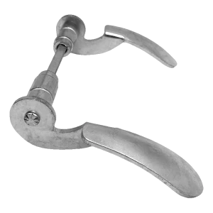 Poignée de porte forgée galvanisée PSG H145×L85 mm – kit lisse