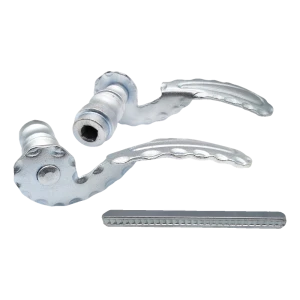 Postal – poignée de porte décorative galvanisée 142 mm – kit complet avec tige