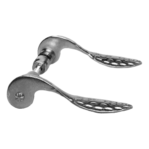 Postal – poignée de porte forgée galvanisée H155×L85 mm ensemble complet