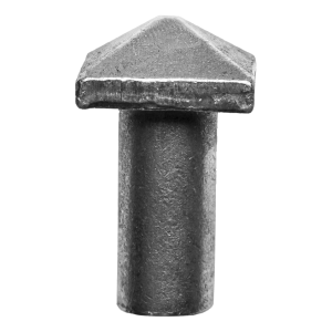 Postal – rivet décoratif en acier FI10 mm avec tête pyramidale H30×L19 mm