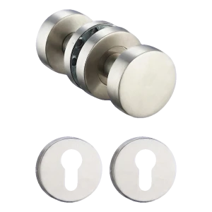 PSG ensemble de poignées de porte mobiles en acier inoxydable avec plaques rondes PZ