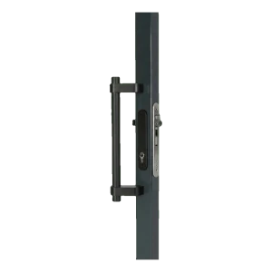 Locinox – poignée fixe pour portail en aluminium anodisé 365 mm, noir, simple face 60°