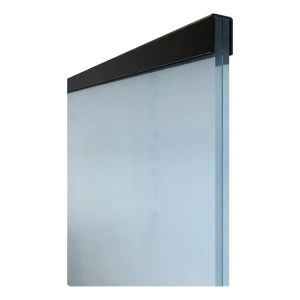 Kozza main courante aluminium rectangulaire 30,1×25 mm noire pour verre 16–21,52 mm – 5 m