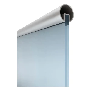 Main courante aluminium ronde Kozza Ø40 mm pour balustrade en verre – verre 12–13,52 mm, 5 m