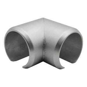 Kozza – coude 90° pour main courante en aluminium rond ø 40 mm, anodisation mate