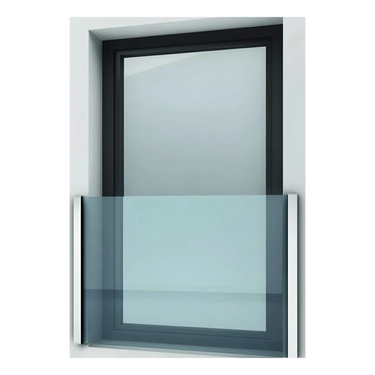 Kozza KB5000 – balcon français complet en aluminium H1100 mm, verre 16–17,52 mm, anodisé mat 000-851 (10)