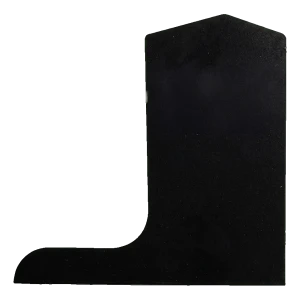 Embout latéral droit Kozza pour profilé de balustrade tout verre KE 105 – noir