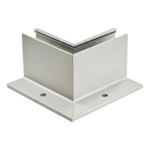 Profil d'angle L intérieur en aluminium pour garde-corps tout-verre 230×120×95 mm