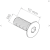 Vis à tête conique M6x10 DIN 7991 – acier inoxydable A2 (AISI 304), empreinte hexagonale 000-815 (2)