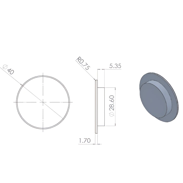Kozza – cache aluminium pour profils de balustrades vitrées KE 120 fixation latérale 000-849 (3)