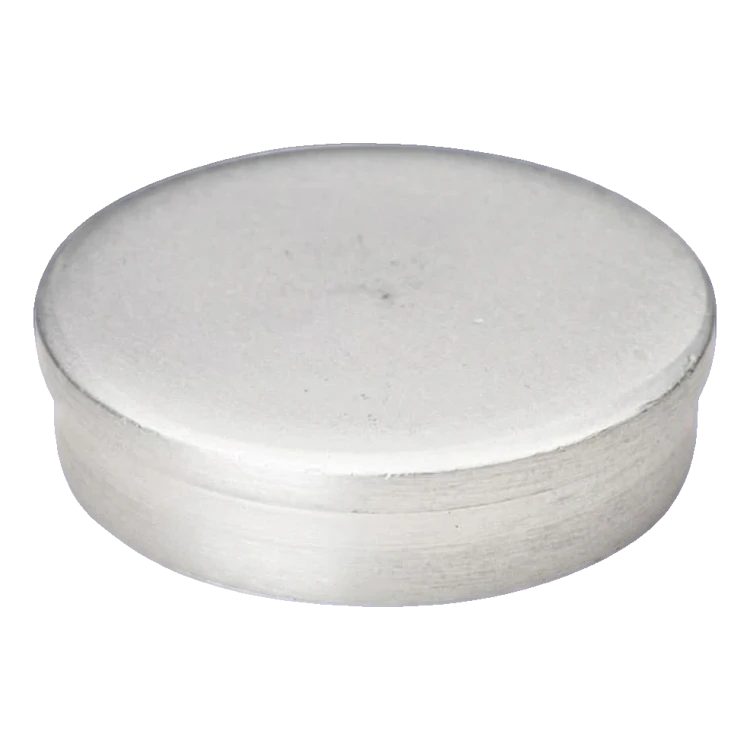Cache-orifice en aluminium Kozza pour profils de balustrades tout verre KE 105 / KE 115 – anodisation mate 000-847 (1)