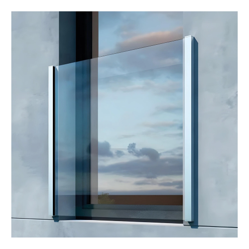 Kozza KB5000 – balcon français complet en aluminium H1100 mm, système plat, anodé mat 000-850 (1)
