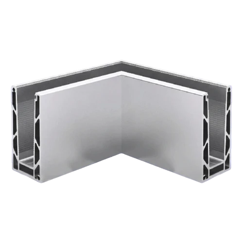 Kozza KE100 – hoekprofiel U inwendig 90° voor volledig glazen balustrades, bevestiging van bovenaf 000-854 (1)
