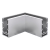 Kozza KE100 – profilé en U d'angle intérieur 90° pour balustrades tout verre, fixation par le haut 000-854 (1)