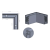 Kozza KE100 – profilé en U d'angle intérieur 90° pour balustrades tout verre, fixation par le haut 000-854 (2)