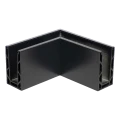 Kozza KE 100 – profil U d'angle intérieur 90° pour balustrades entièrement vitrées, gris foncé 000-855 (1)