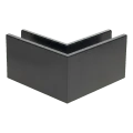 Kozza KE 100 – profil U d'angle intérieur 90° pour balustrades entièrement vitrées, gris foncé 000-855 (2)