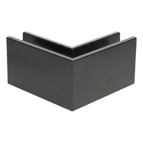 Kozza KE 100 – profil U d'angle intérieur 90° pour balustrades entièrement vitrées, gris foncé 000-855 (2)