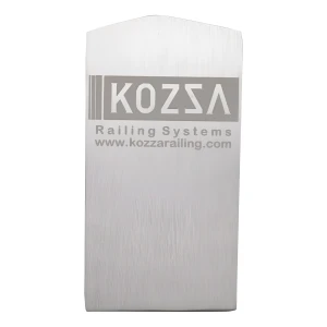 Capuchon latéral gauche Kozza pour profilé de balustrade en verre U KE 100 – aluminium anodisé mat