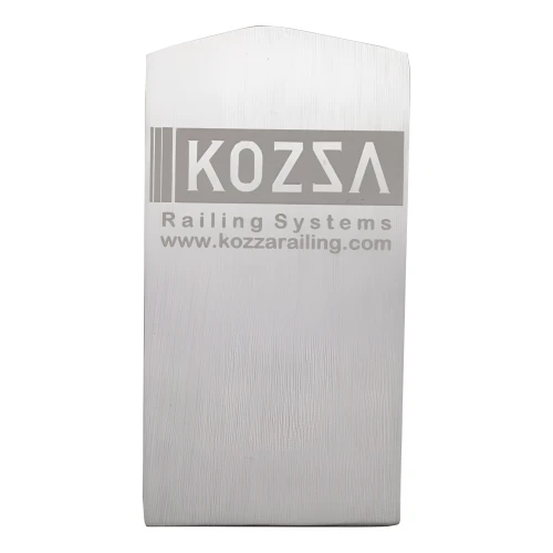 Capuchon latéral gauche Kozza pour profilé de balustrade en verre U KE 100 – aluminium anodisé mat 000-857 (1)