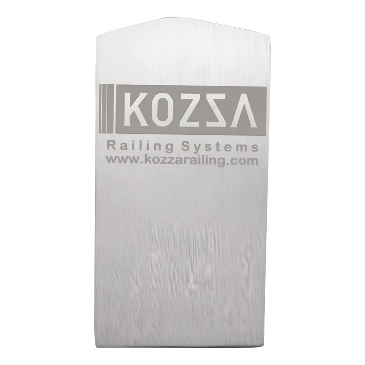 Capuchon latéral gauche Kozza pour profilé de balustrade en verre U KE 100 – aluminium anodisé mat 000-857 (1)