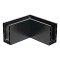 Kozza KE 100 – profil U d'angle extérieur 90° pour balustrades entièrement vitrées, gris foncé RAL 7021 000-858 (1)