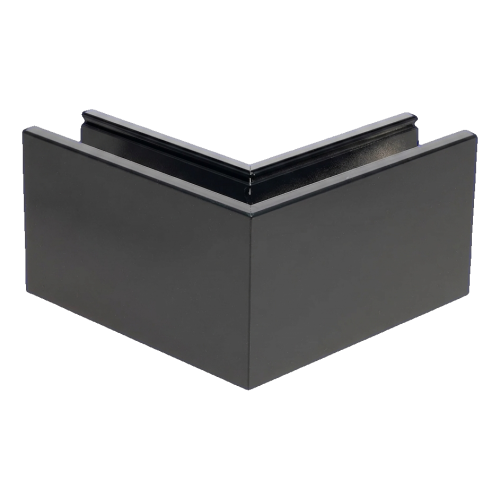 Kozza KE 100 – hoekprofiel U buitenhoek 90° voor volledig glazen balustrades, donkergrijs RAL 7021 000-858 (2)