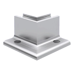 Kozza KE 105 – profilé L d'angle intérieur 90° pour balustrades tout verre, aluminium, anodisation mate