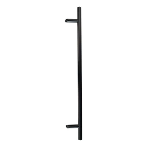 Poignée de porte PSG unilatérale ronde noire 32×1200 mm AISI 304 – fixation 45°
