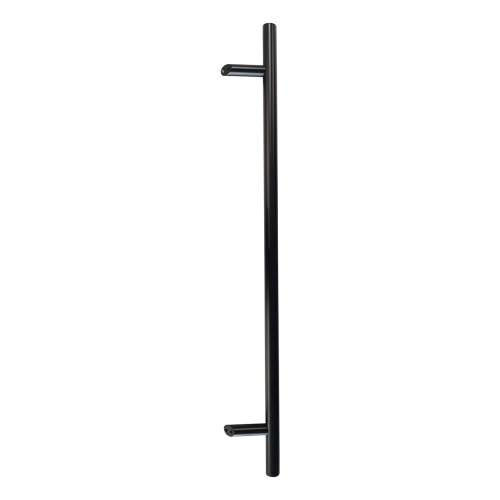 Poignée de porte PSG unilatérale ronde noire 32×1200 mm AISI 304 – fixation 45° 000-721 (1)