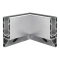 Kozza KE 120 – profilé en U d'angle 90° intérieur pour balustrades tout verre, fixation latérale 000-873 (1)