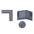 Kozza KE 120 – profilé en U d'angle 90° intérieur pour balustrades tout verre, fixation latérale 000-873 (2)