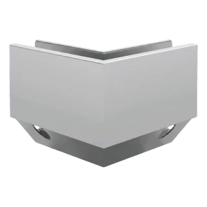Kozza KE 120 – profilé U d'angle 90° pour balustrades tout verre, extérieur, fixation latérale