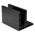 Kozza KE 105 – profilé aluminium en L pour balustrades tout verre 5000 mm noir 000-872 (1)