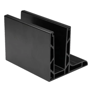 Kozza KE 105 – profilé aluminium en L pour balustrades tout verre 5000 mm noir